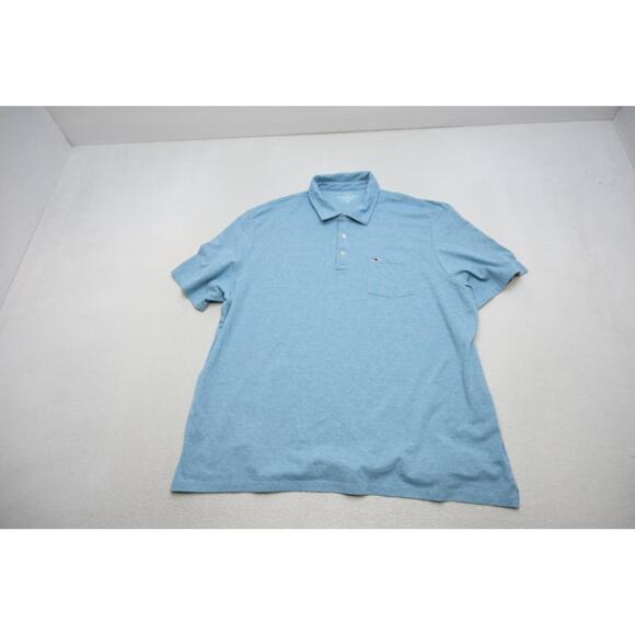 Vineyard Vines Edgartown Golf Polo Blue Cotton Blend Shirt Mens Size 2XL XXL - Picture 5 of 9